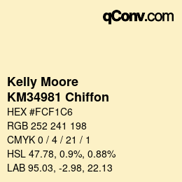 カラーコード: Kelly Moore - KM34981 Chiffon | qconv.com