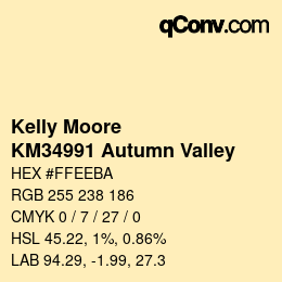 颜色代码: Kelly Moore - KM34991 Autumn Valley | qconv.com