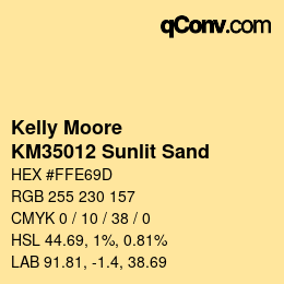 Color code: Kelly Moore - KM35012 Sunlit Sand | qconv.com