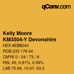 Código de color: Kelly Moore - KM3504-Y Devonshire | qconv.com