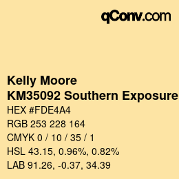 カラーコード: Kelly Moore - KM35092 Southern Exposure | qconv.com