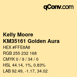 Color code: Kelly Moore - KM35161 Golden Aura | qconv.com