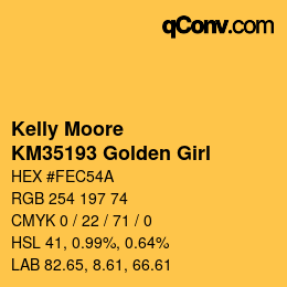 Código de color: Kelly Moore - KM35193 Golden Girl | qconv.com