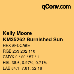カラーコード: Kelly Moore - KM35262 Burnished Sun | qconv.com