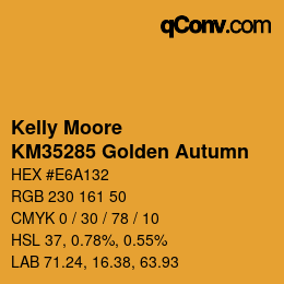 Color code: Kelly Moore - KM35285 Golden Autumn | qconv.com
