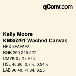 Color code: Kelly Moore - KM35291 Washed Canvas | qconv.com