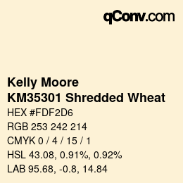 Color code: Kelly Moore - KM35301 Shredded Wheat | qconv.com