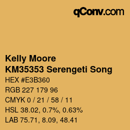 Color code: Kelly Moore - KM35353 Serengeti Song | qconv.com