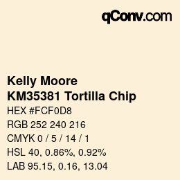 颜色代码: Kelly Moore - KM35381 Tortilla Chip | qconv.com