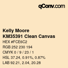 Color code: Kelly Moore - KM35391 Clean Canvas | qconv.com