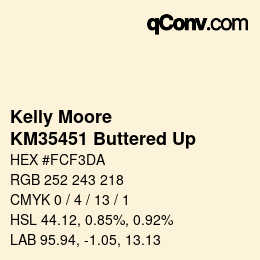 Color code: Kelly Moore - KM35451 Buttered Up | qconv.com