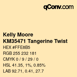 カラーコード: Kelly Moore - KM35471 Tangerine Twist | qconv.com