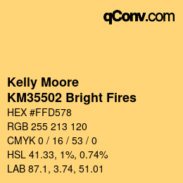 Color code: Kelly Moore - KM35502 Bright Fires | qconv.com