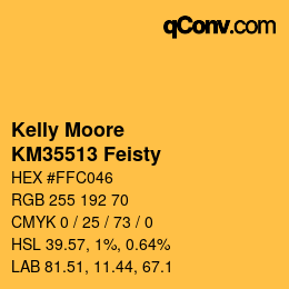 Color code: Kelly Moore - KM35513 Feisty | qconv.com