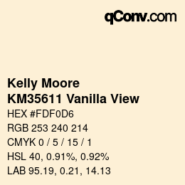 カラーコード: Kelly Moore - KM35611 Vanilla View | qconv.com