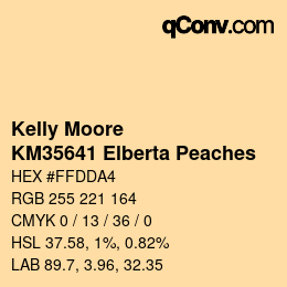 カラーコード: Kelly Moore - KM35641 Elberta Peaches | qconv.com