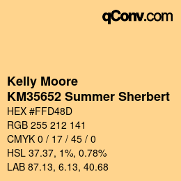 Color code: Kelly Moore - KM35652 Summer Sherbert | qconv.com