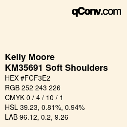 Color code: Kelly Moore - KM35691 Soft Shoulders | qconv.com