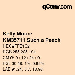 Color code: Kelly Moore - KM35711 Such a Peach | qconv.com