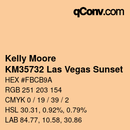 Color code: Kelly Moore - KM35732 Las Vegas Sunset | qconv.com
