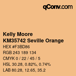 カラーコード: Kelly Moore - KM35742 Seville Orange | qconv.com