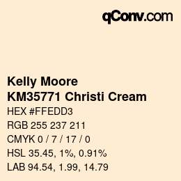 Color code: Kelly Moore - KM35771 Christi Cream | qconv.com