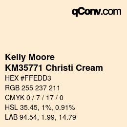 カラーコード: Kelly Moore - KM35771 Christi Cream | qconv.com