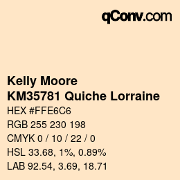 Color code: Kelly Moore - KM35781 Quiche Lorraine | qconv.com