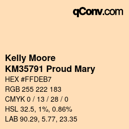 Color code: Kelly Moore - KM35791 Proud Mary | qconv.com