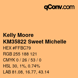 Color code: Kelly Moore - KM35822 Sweet Michelle | qconv.com