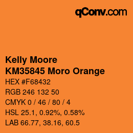 カラーコード: Kelly Moore - KM35845 Moro Orange | qconv.com