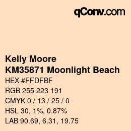 Color code: Kelly Moore - KM35871 Moonlight Beach | qconv.com