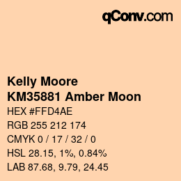 Color code: Kelly Moore - KM35881 Amber Moon | qconv.com