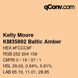カラーコード: Kelly Moore - KM35892 Baltic Amber | qconv.com