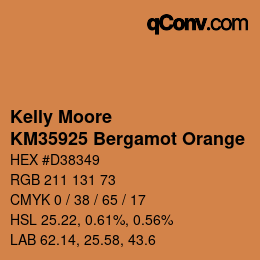 Farbcode: Kelly Moore - KM35925 Bergamot Orange | qconv.com