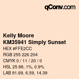カラーコード: Kelly Moore - KM35941 Simply Sunset | qconv.com