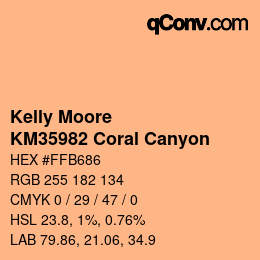 カラーコード: Kelly Moore - KM35982 Coral Canyon | qconv.com