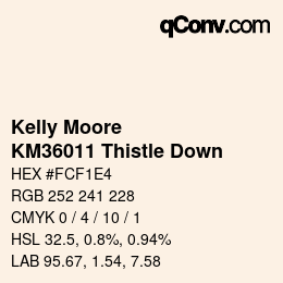 Color code: Kelly Moore - KM36011 Thistle Down | qconv.com