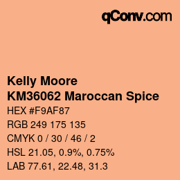 カラーコード: Kelly Moore - KM36062 Maroccan Spice | qconv.com