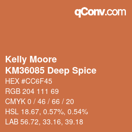 Farbcode: Kelly Moore - KM36085 Deep Spice | qconv.com