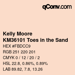 カラーコード: Kelly Moore - KM36101 Toes in the Sand | qconv.com