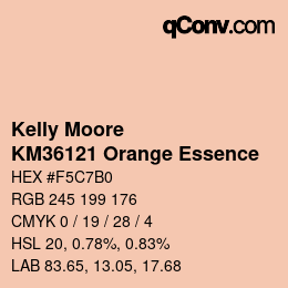Color code: Kelly Moore - KM36121 Orange Essence | qconv.com