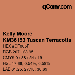 カラーコード: Kelly Moore - KM36153 Tuscan Terracotta | qconv.com