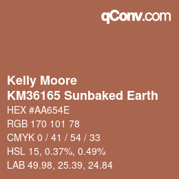 Farbcode: Kelly Moore - KM36165 Sunbaked Earth | qconv.com