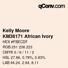 カラーコード: Kelly Moore - KM36171 African Ivory | qconv.com