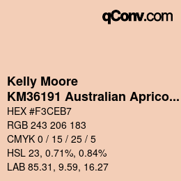 Color code: Kelly Moore - KM36191 Australian Apricot | qconv.com