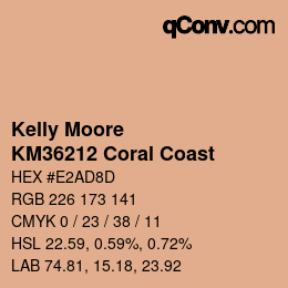 カラーコード: Kelly Moore - KM36212 Coral Coast | qconv.com
