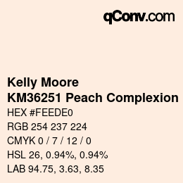 Código de color: Kelly Moore - KM36251 Peach Complexion | qconv.com