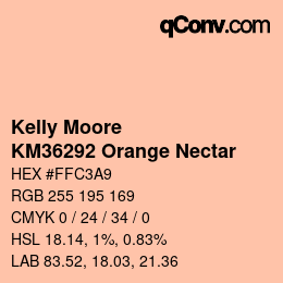Color code: Kelly Moore - KM36292 Orange Nectar | qconv.com