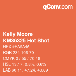 カラーコード: Kelly Moore - KM36325 Hot Shot | qconv.com